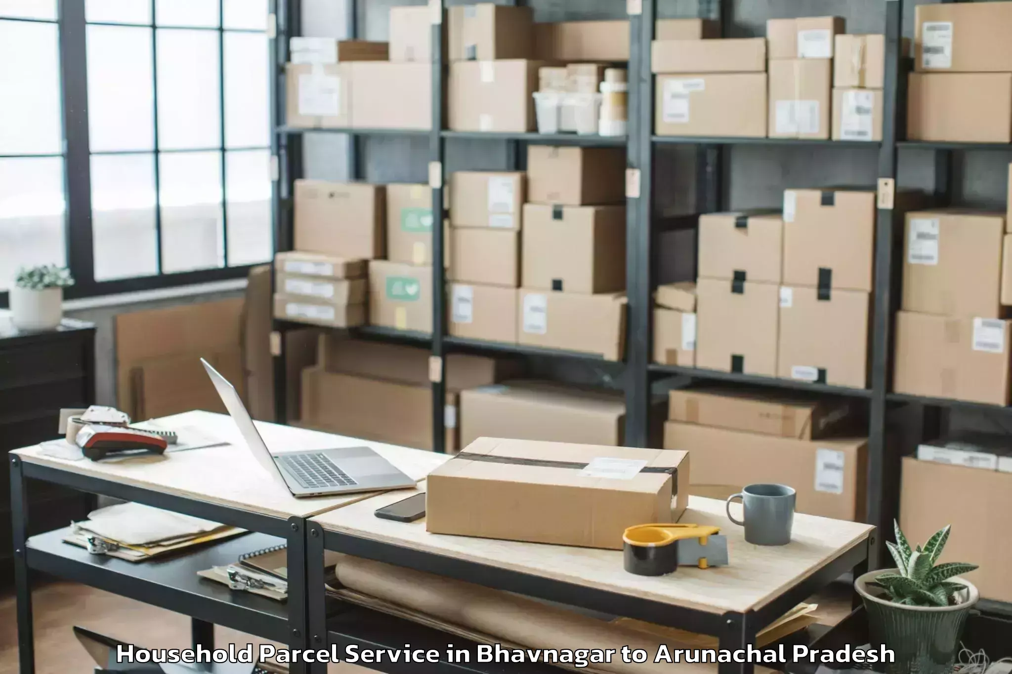 Hassle-Free Bhavnagar to Pumao Household Parcel